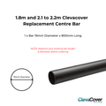 Clevacover replacement centre bar with 19mm diameter and monument in colour