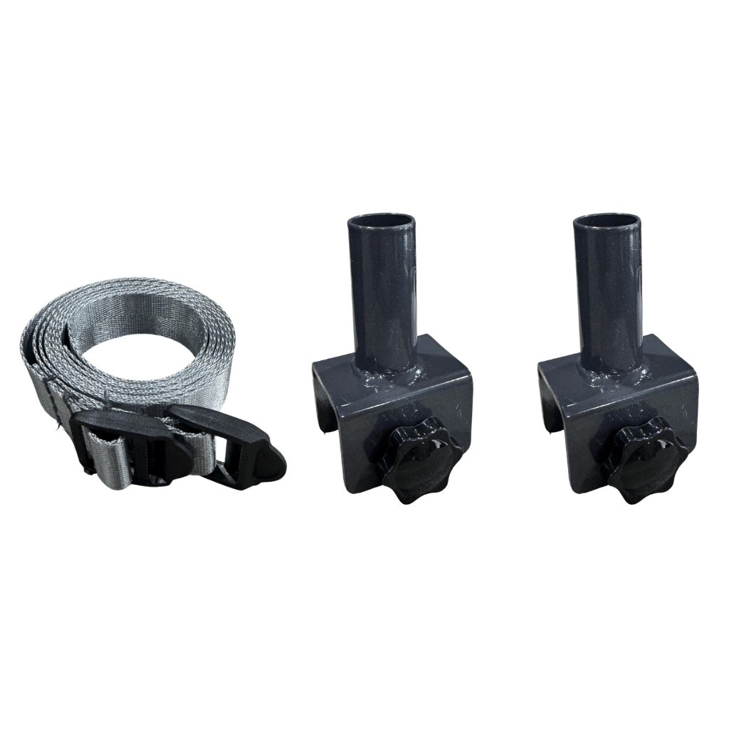 Brackets and strap kit replacements for ClevaCover.