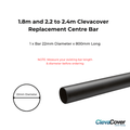 Clevacover replacement centre bar 22mm diameter and 800mm long