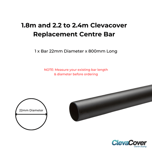 Clevacover replacement centre bar 22mm diameter and 800mm long