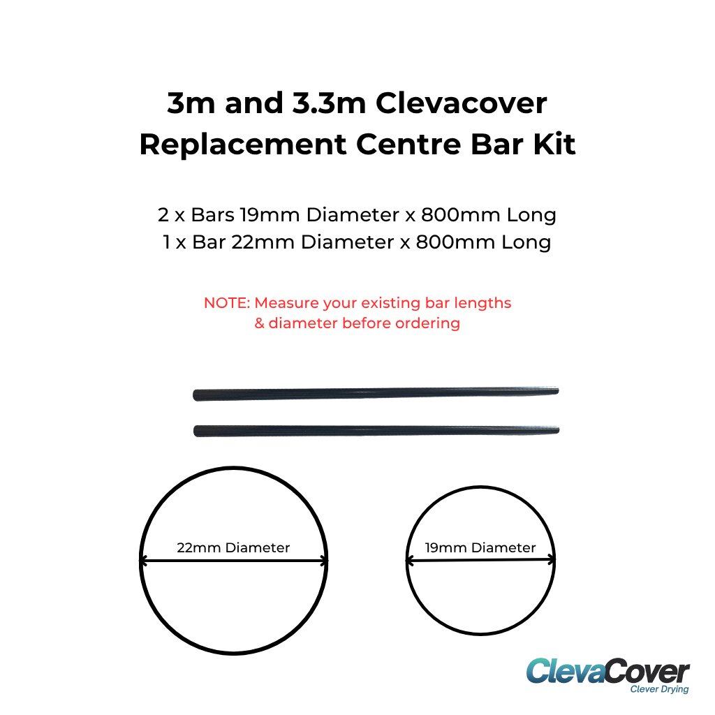 3m and 3.3m Centre Bar Replacement Kit - Grey